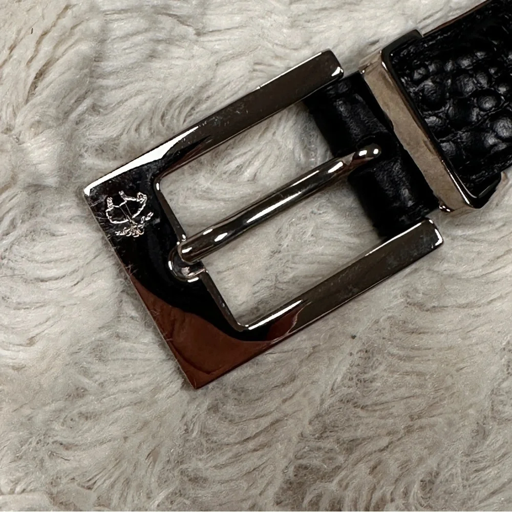 Brooks Brothers Black 100% Leather 'Croc